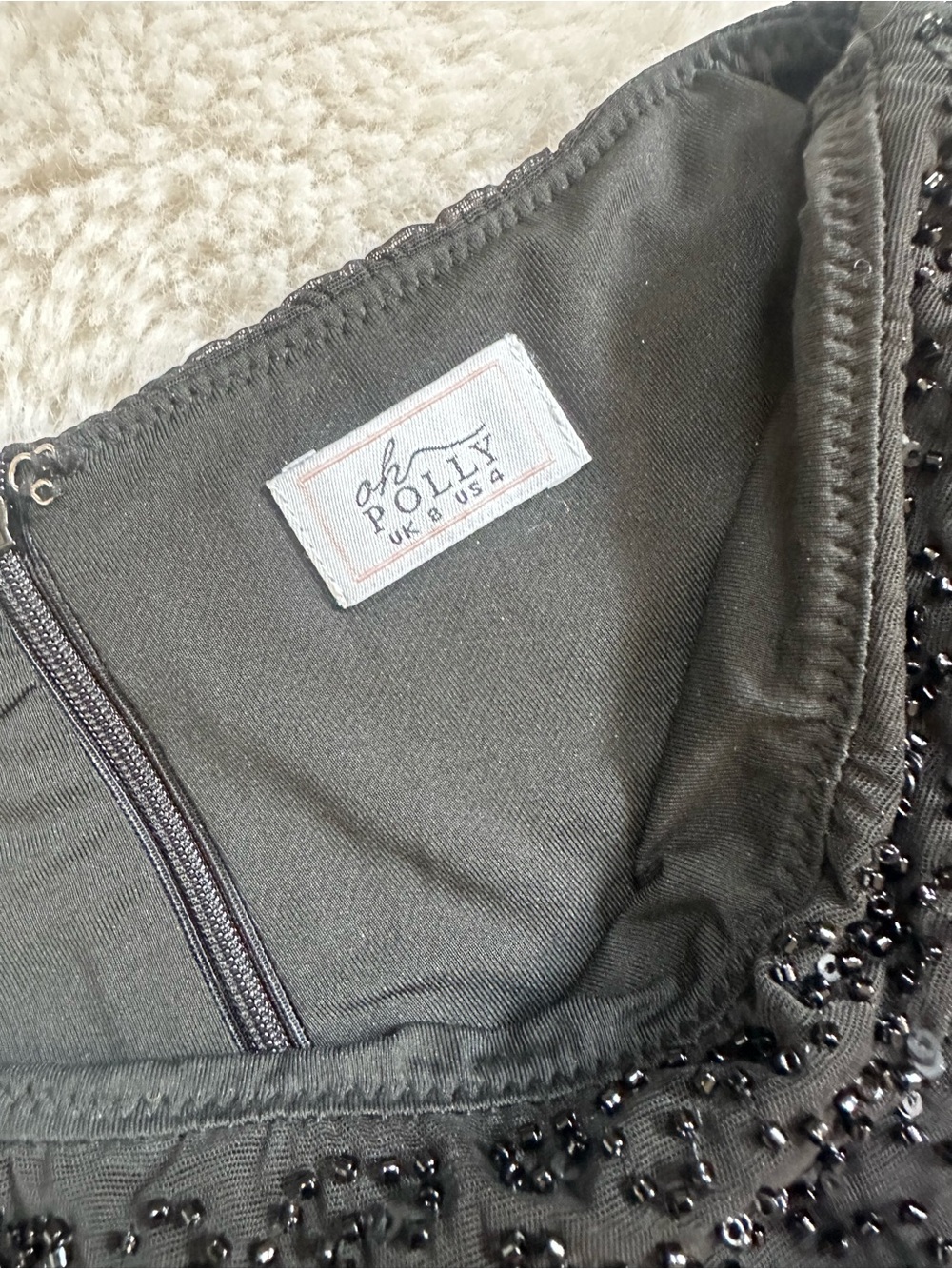 Oh Polly Black Sequin Mini Skirt - Picture 4 of 10